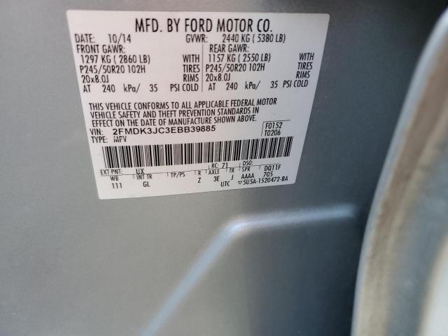 Photo 10 from auction – 2014 FORD EDGE SEL with VIN 2FMDK3JC3EBB39885