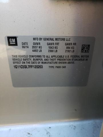 Photo 10 from auction – 2015 CHEVROLET MALIBU 1LT with VIN 1G11C5SL7FF120263