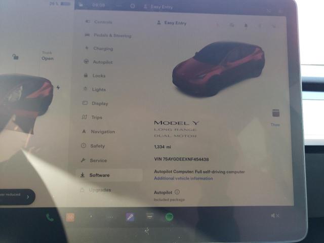 Photo 8 from auction – 2022 TESLA MODEL Y with VIN 7SAYGDEEXNF454438
