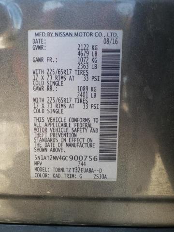 Photo 10 from auction – 2016 NISSAN ROGUE with VIN 5N1AT2MV4GC900756