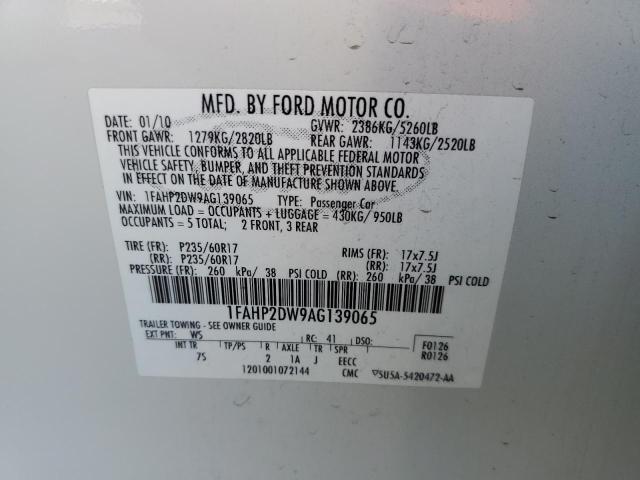 صورة رقم 10 من المزاد - 2010 FORD TAURUS SE مع VIN 1FAHP2DW9AG139065