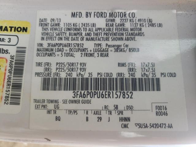Photo 10 from auction – 2014 FORD FUSION SE with VIN 3FA6P0PU6ER157852