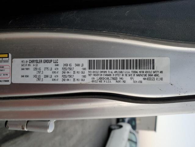 Photo 10 from auction – 2010 JEEP WRANGLER U with VIN 1J4BA3H1XAL170669