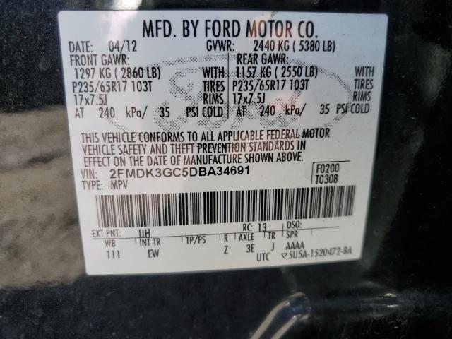 Photo 10 from auction – 2013 FORD EDGE SE with VIN 2FMDK3GC5DBA34691