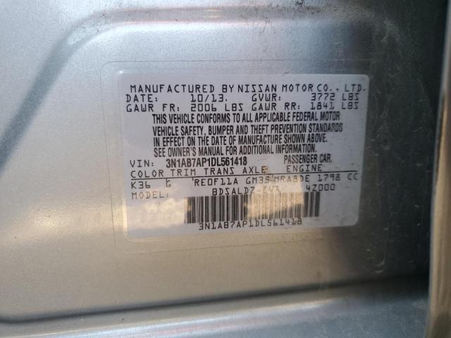Photo 10 from auction – 2013 NISSAN SENTRA S with VIN 3N1AB7AP1DL561418