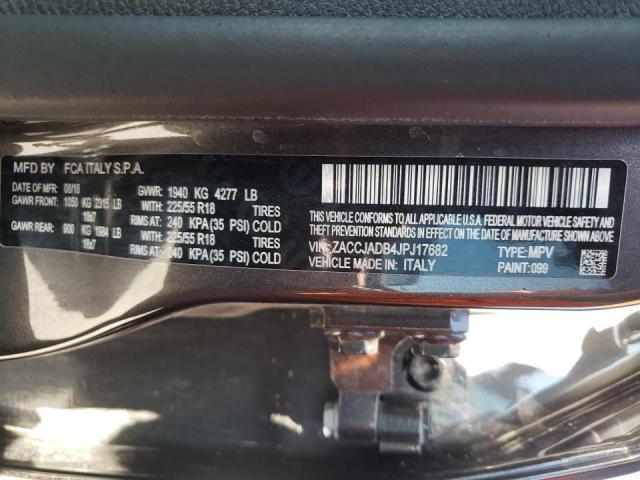 Photo 10 from auction – 2018 JEEP RENEGADE L with VIN ZACCJADB4JPJ17682