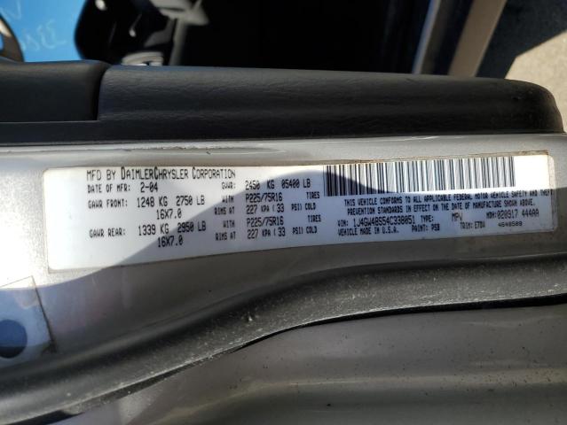 Photo 10 from auction – 2004 JEEP GRAND CHER with VIN 1J4GW48S54C338051