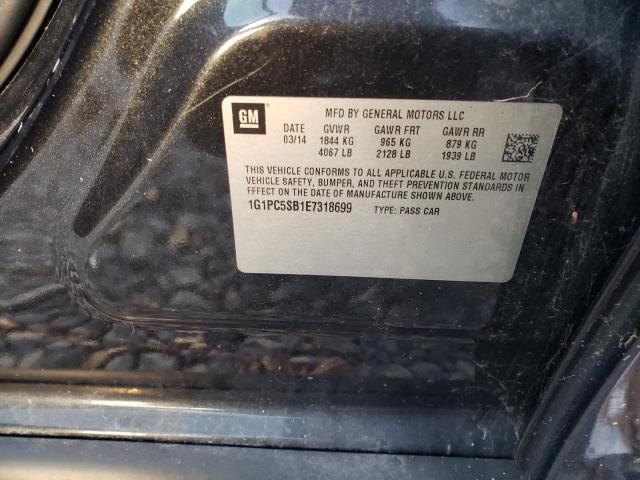 Photo 10 from auction – 2014 CHEVROLET CRUZE LT with VIN 1G1PC5SB1E7318699