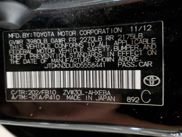 Photo 10 from auction – 2013 TOYOTA PRIUS with VIN JTDKN3DUXD5558441