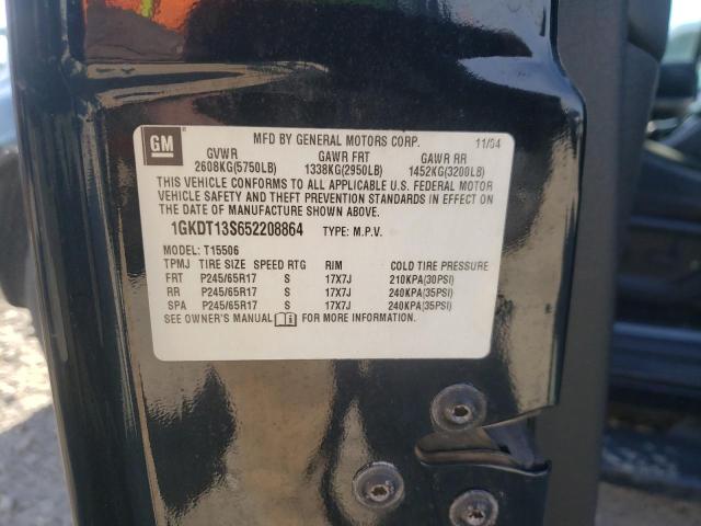 Photo 10 from auction – 2005 GMC ENVOY with VIN 1GKDT13S652208864