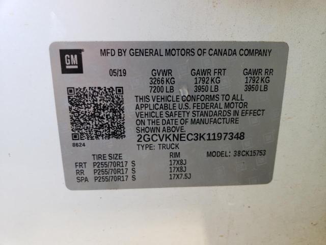 Photo 10 from auction – 2019 CHEVROLET SILVERADO with VIN 2GCVKNEC3K1197348