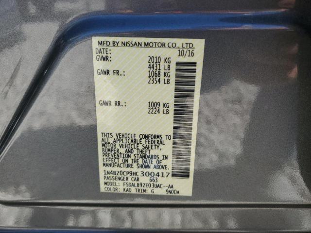 Photo 10 from auction – 2017 NISSAN LEAF S with VIN 1N4BZ0CP9HC300417