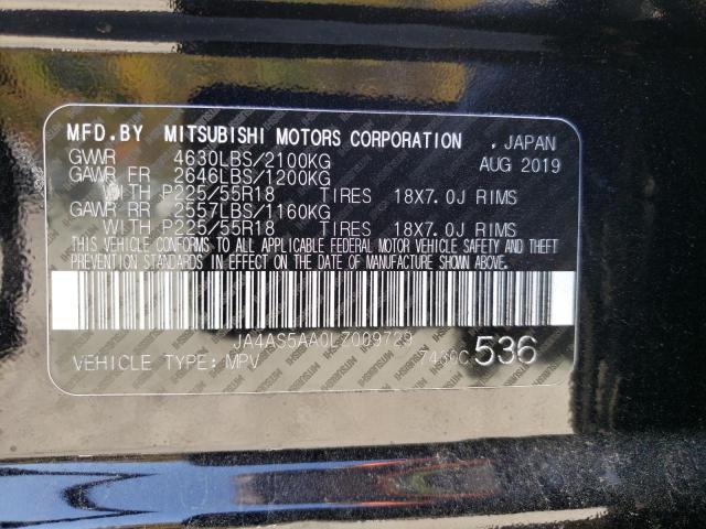 Photo 10 from auction – 2020 MITSUBISHI ECLIPSE CR with VIN JA4AS5AA0LZ009729
