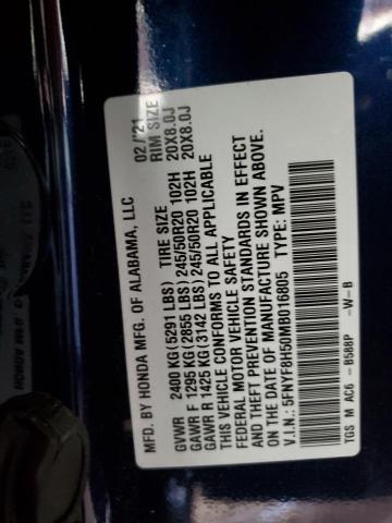 Photo 10 from auction – 2021 HONDA PASSPORT E with VIN 5FNYF8H50MB016805