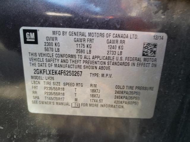 Photo 10 from auction – 2015 GMC TERRAIN SL with VIN 2GKFLXEK4F6250267