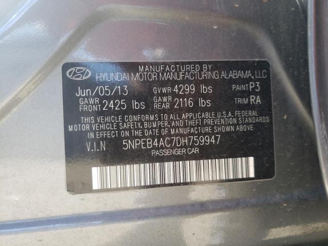 Photo 10 from auction – 2013 HYUNDAI SONATA GLS with VIN 5NPEB4AC7DH759947