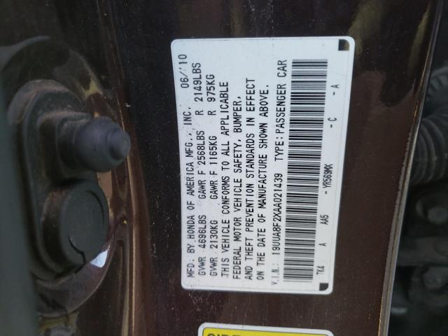 Photo 10 from auction – 2010 ACURA TL with VIN 19UUA8F2XAA021439