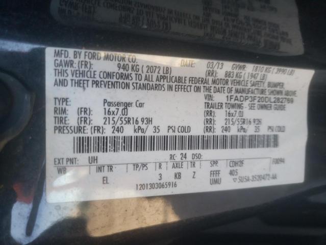 Photo 10 from auction – 2013 FORD FOCUS SE with VIN 1FADP3F20DL282769