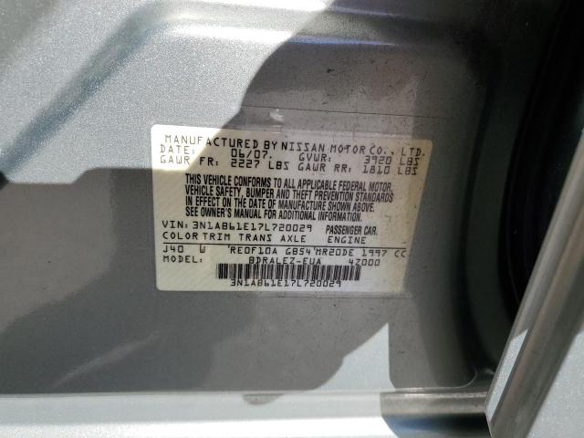 Photo 10 from auction – 2007 NISSAN SENTRA 2.0 with VIN 3N1AB61E17L720029