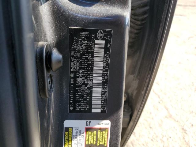 Photo 10 from auction – 2010 TOYOTA CAROLLA with VIN 2T1BU4EE6AC398590