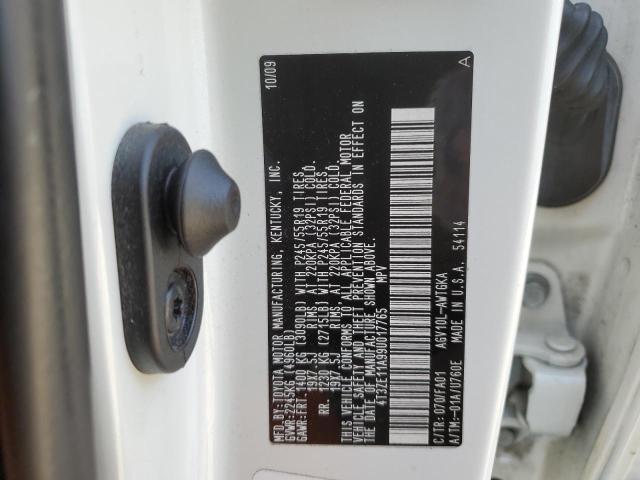 Photo 10 from auction – 2009 TOYOTA VENZA with VIN 4T3ZE11A99U017765