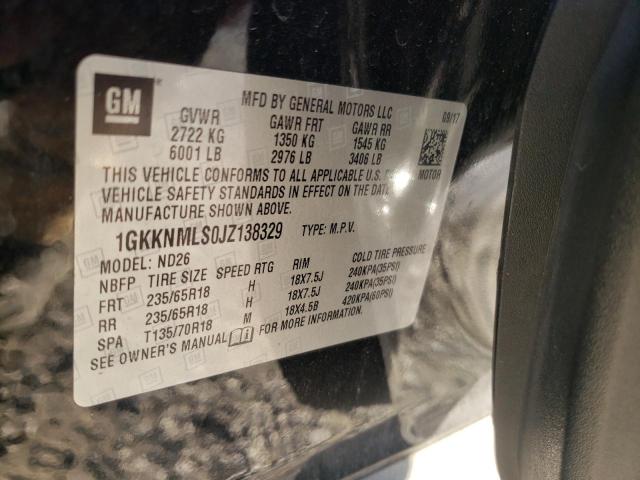 Photo 10 from auction – 2018 GMC ACADIA SLT with VIN 1GKKNMLS0JZ138329