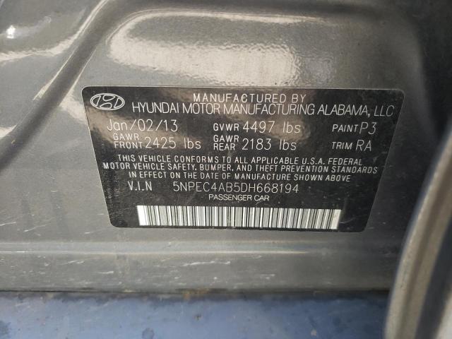 Photo 10 from auction – 2013 HYUNDAI SONATA SE with VIN 5NPEC4AB5DH668194