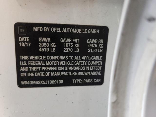 Photo 10 from auction – 2018 BUICK REGAL PREF with VIN W04GM6SX5J1069109