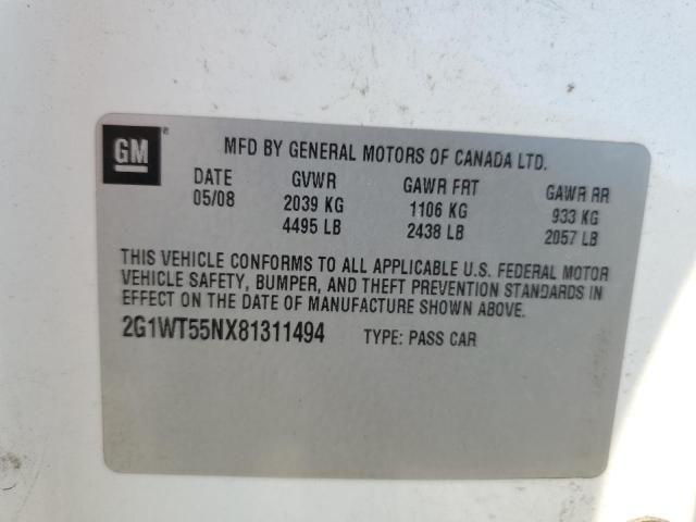 Photo 10 from auction – 2008 CHEVROLET IMPALA LT with VIN 2G1WT55NX81311494