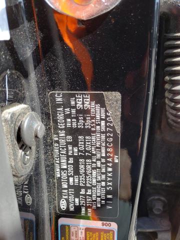 Photo 10 from auction – 2012 KIA SORENTO SX with VIN 5XYKW4A28CG272065