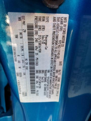 Photo 10 from auction – 2015 FORD FOCUS SE with VIN 1FADP3K23FL333397