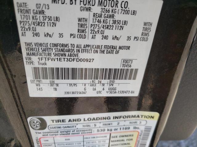 Photo 10 from auction – 2013 FORD F150 SUPER with VIN 1FTFW1ET3DFD00927