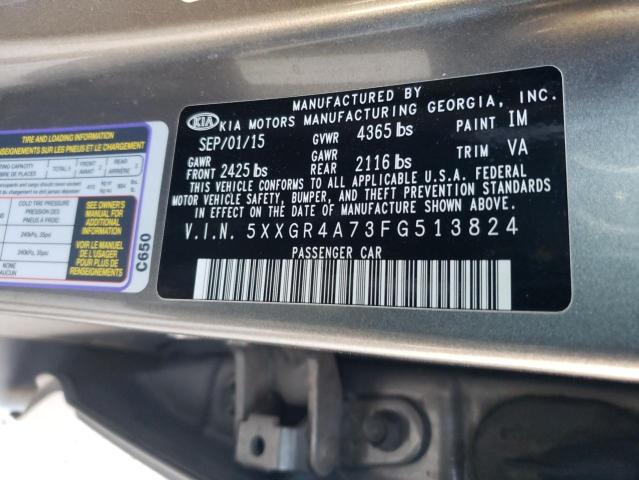 Photo 10 from auction – 2015 KIA OPTIMA SX with VIN 5XXGR4A73FG513824