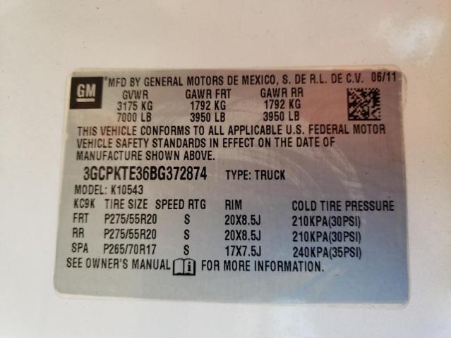 Zdjęcie 10 z aukcji – 2011 CHEVROLET SILVERADO z VIN 3GCPKTE36BG372874