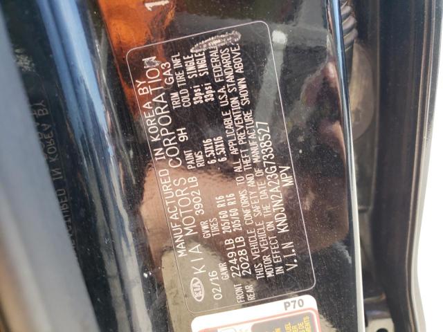 Photo 10 from auction – 2016 KIA SOUL with VIN KNDJN2A23G7338527