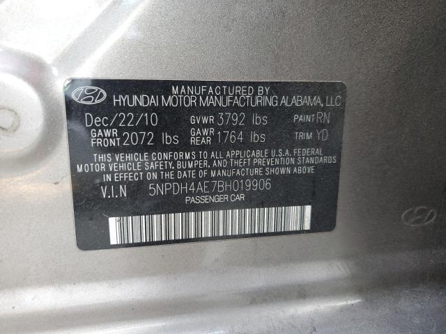 Photo 10 from auction – 2011 HYUNDAI ELANTRA GL with VIN 5NPDH4AE7BH019906