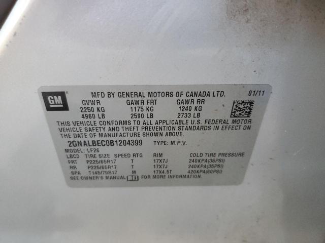 Photo 10 from auction – 2011 CHEVROLET EQUINOX LS with VIN 2GNALBEC0B1204399