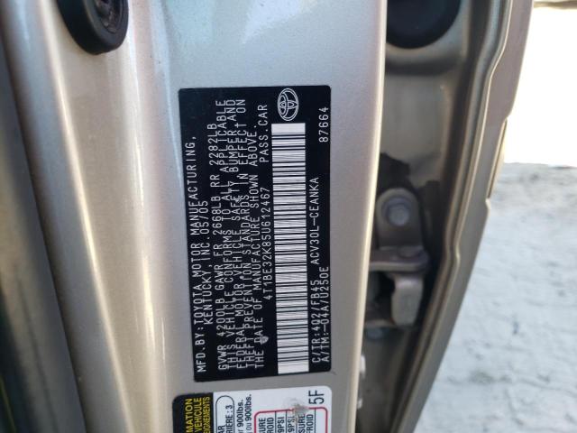 Photo 10 from auction – 2005 TOYOTA CAMRY LE with VIN 4T1BE32K85U612467
