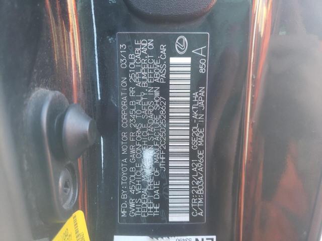 Photo 10 from auction – 2013 LEXUS IS with VIN JTHFF2C25D2528627