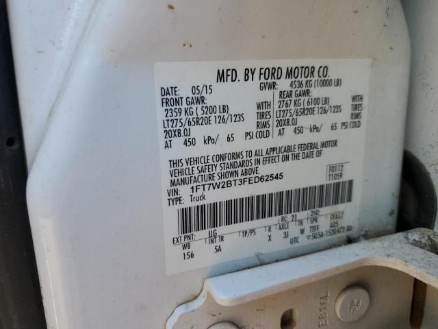 Photo 10 from auction – 2015 FORD F250 SUPER with VIN 1FT7W2BT3FED62545