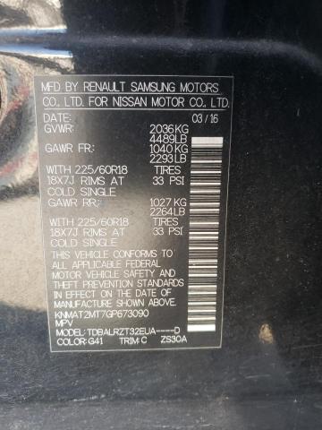 Photo 10 from auction – 2016 NISSAN ROGUE with VIN KNMAT2MT7GP673090