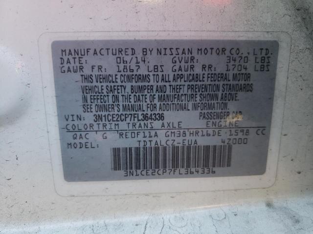 Photo 10 from auction – 2015 NISSAN VERSA NOTE with VIN 3N1CE2CP7FL364336