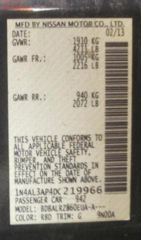 Photo 10 from auction – 2013 NISSAN ALTIMA 2.5 with VIN 1N4AL3AP4DC219966