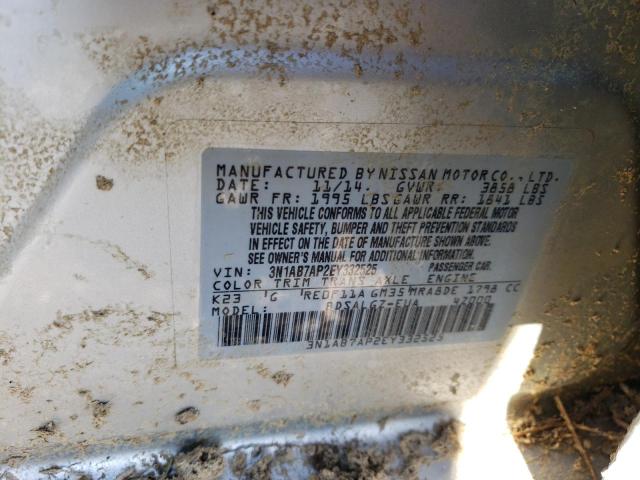 Photo 10 from auction – 2014 NISSAN SENTRA S with VIN 3N1AB7AP2EY332525