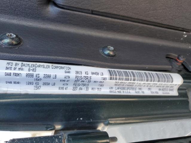 Photo 10 from auction – 2003 JEEP WRANGLER C with VIN 1J4FA39S13P375916