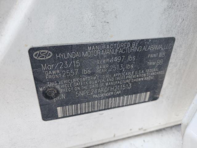 Photo 10 from auction – 2015 HYUNDAI SONATA SE with VIN 5NPE24AF0FH211513
