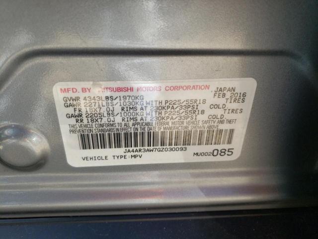 Photo 10 from auction – 2016 MITSUBISHI OUTLANDER with VIN JA4AR3AW7GZ030093