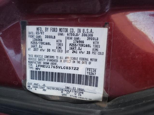Photo 10 from auction – 1997 FORD EXPEDITION with VIN 1FMEU1765VLC03722