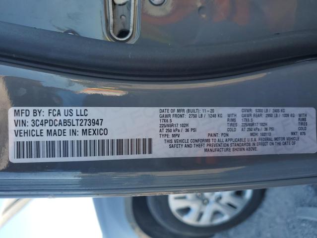 Photo 10 from auction – 2020 DODGE JOURNEY SE with VIN 3C4PDCAB5LT273947