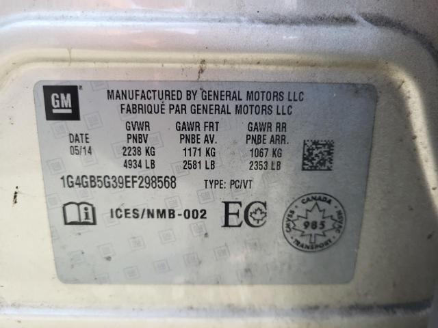 Photo 10 from auction – 2014 BUICK LACROSSE with VIN 1G4GB5G39EF298568